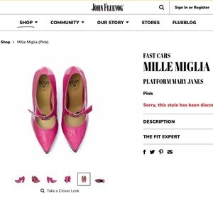 John Fluevog Pink Platform Mary Janes